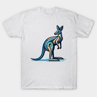 Pop art kangaroo illustration. cubism illustration of a kangaroo T-Shirt